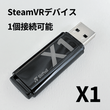 画像をギャラリービューアに読み込む, X1 ドングル（SteamVRデバイス1個接続可能）
